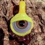Yellow Drippy Eye Pendant