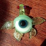 Green Eye Glass Turtle Pendant
