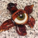 Hazel Eye with Opal Glass Turtle Pendant